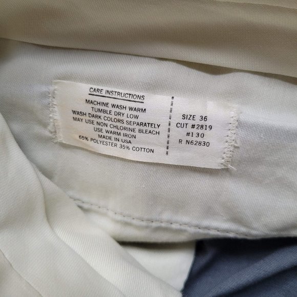 Vintage 80s/90s Men's Pleated Flap Pocket Khakis 36x29 - Made in USA - Picture 7 of 8